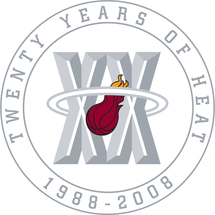 Miami Heat 2007-2008 Anniversary Logo iron on paper